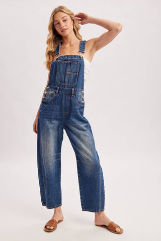 Harper Barrel Overalls-Jeans-Bluivy-Summit Lane Boutique, Women's Apparel and Gifts located in Grand Rapids, MI