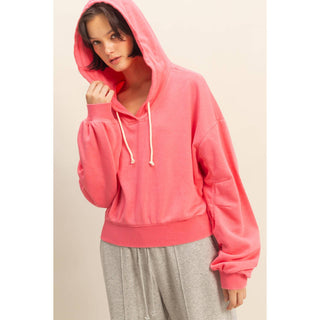 Meg Seamed Sleeve Hoodie-Sweatshirt-HYFVE-Summit Lane Boutique, Women's Apparel and Gifts located in Grand Rapids, MI