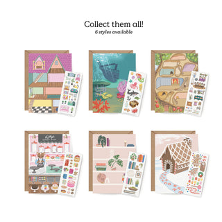Sticker Scene Card - Mouse House-Cards-Inklings Paperie-Summit Lane Boutique, Women's Apparel and Gifts located in Grand Rapids, MI
