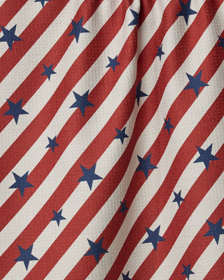 Patriotic Stripe Tea Towel-Kitchen Towel-Geometry-Summit Lane Boutique, Women's Apparel and Gifts located in Grand Rapids, MI