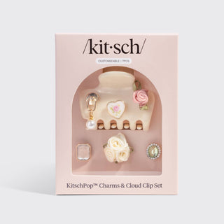 KitschPop™️ Cloud Clip 7pc Set Vintage - Pearlized Cream-Hair Accessories-KITSCH-Summit Lane Boutique, Women's Apparel and Gifts located in Grand Rapids, MI