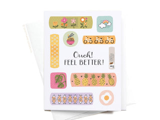 Ouch Feel Better Bandages Greeting Card-Greeting Cards-Easyhand Goods – formerly Onderkast-Summit Lane Boutique, Women's Apparel and Gifts located in Grand Rapids, MI