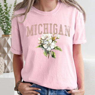 Michigan State Flower T-shirt-Refinery Number One LLC-Summit Lane Boutique, Women's Apparel and Gifts located in Grand Rapids, MI