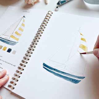 Seaside watercolor workbook-Stationary-emily lex studio-Summit Lane Boutique, Women's Apparel and Gifts located in Grand Rapids, MI