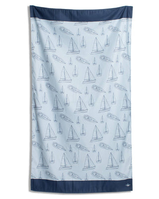 Set Sail Giant Beach Towel Light Blue/Navy 40x70-The Royal Standard-Summit Lane Boutique, Women's Apparel and Gifts located in Grand Rapids, MI