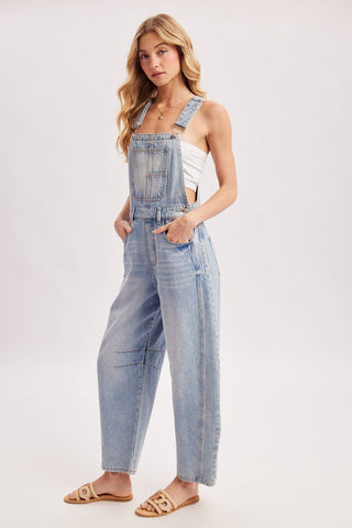 Harper Barrel Overalls-Jeans-Bluivy-Summit Lane Boutique, Women's Apparel and Gifts located in Grand Rapids, MI