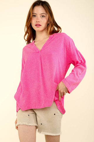 Jessie Oversized Top-Long Sleeves-VERY J-Summit Lane Boutique, Women's Apparel and Gifts located in Grand Rapids, MI