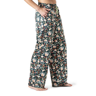 Hello Mello Bow So Lovely Satin Pajama Pant-Lounge Pants-DM Merchandising-Summit Lane Boutique, Women's Apparel and Gifts located in Grand Rapids, MI