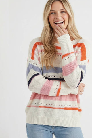 Corrie Top-Long Sleeves-Kori America-Summit Lane Boutique, Women's Apparel and Gifts located in Grand Rapids, MI