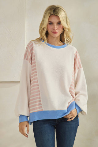 Britney Color Block Stripe Top-Long Sleeves-Tres Bien, Inc-Summit Lane Boutique, Women's Apparel and Gifts located in Grand Rapids, MI