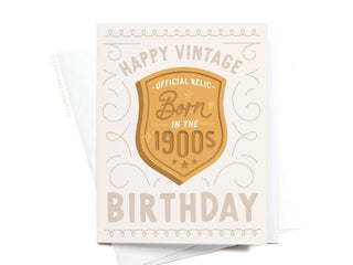 Born in the 1900s Vintage Birthday Greeting Card-Greeting Cards-Easyhand Goods – formerly Onderkast-Summit Lane Boutique, Women's Apparel and Gifts located in Grand Rapids, MI