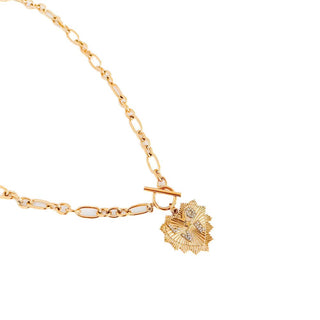 Sunburst Heart Love Pendant Necklace - WATERPROOF-Necklaces-Pretty Simple-Summit Lane Boutique, Women's Apparel and Gifts located in Grand Rapids, MI