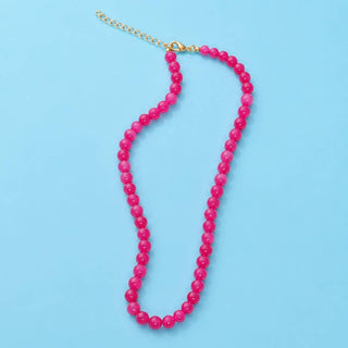 NATURAL AGATE GLASS SEMI PRECIOUS BEAD NECKLACE | 40NK9754-Necklaces-JOSSLYN by wall to wall-Summit Lane Boutique, Women's Apparel and Gifts located in Grand Rapids, MI