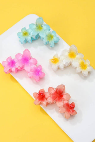 Gradient Resin Floral Hair Claw Clips-Hair Accessories-JOSSLYN by wall to wall-Summit Lane Boutique, Women's Apparel and Gifts located in Grand Rapids, MI