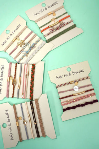 BOHO DUAL FUNCTION KNOT BRACELET HAIR TIES | 40BH104-JOSSLYN by Wall to Wall-Summit Lane Boutique, Women's Apparel and Gifts located in Grand Rapids, MI