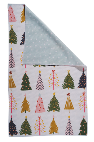 Christmas Trees - Waffle Weave Microfiber Towel-Kitchen Towel-Bloom Towels-Summit Lane Boutique, Women's Apparel and Gifts located in Grand Rapids, MI