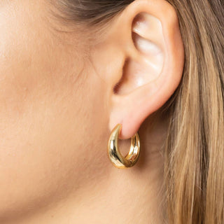 S-14K Gold Dipped Chunky Hoop Earrings-Earrings-Fashion City-Summit Lane Boutique, Women's Apparel and Gifts located in Grand Rapids, MI