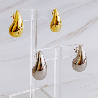 Statement Hollow Teardrop Stud Earrings-Earrings-Ellison+Young-Summit Lane Boutique, Women's Apparel and Gifts located in Grand Rapids, MI