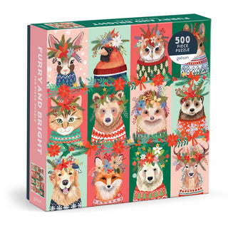 Furry And Bright 500 Piece Puzzle-Puzzles-Chronicle Books-Summit Lane Boutique, Women's Apparel and Gifts located in Grand Rapids, MI