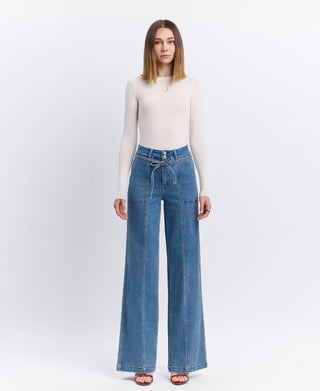 Olivia Wide Leg-Jeans-VERVET by FLYING MONKEY-Summit Lane Boutique, Women's Apparel and Gifts located in Grand Rapids, MI
