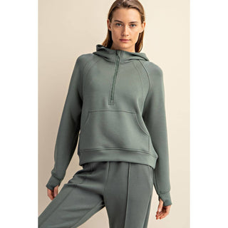 Lucy Modal Quarter Zip-pullover-Rae Mode-Summit Lane Boutique, Women's Apparel and Gifts located in Grand Rapids, MI