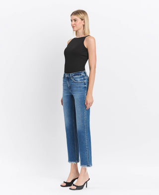 HIGH RISE ANKLE STRAIGHT JEAN-Jeans-VERVET by FLYING MONKEY-Summit Lane Boutique, Women's Apparel and Gifts located in Grand Rapids, MI