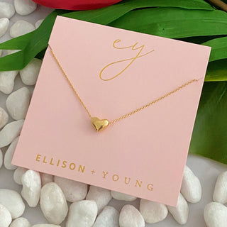 Love Bean Heart Necklace-Necklaces-Ellison+Young-Summit Lane Boutique, Women's Apparel and Gifts located in Grand Rapids, MI