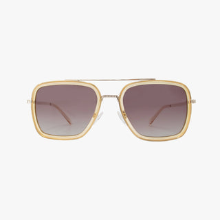 LEX CHAMPAGNE Polarized Navigator Metal Sunglasses-Sunglasses-Kohv Eyewear-Summit Lane Boutique, Women's Apparel and Gifts located in Grand Rapids, MI