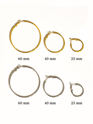 Eska 18K Gold Non-Tarnish Classic Thin Hoop Earring-Earrings-Flânerie by MAIQ-Summit Lane Boutique, Women's Apparel and Gifts located in Grand Rapids, MI