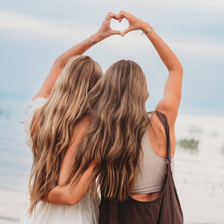 "Forever Friends" Neutral Sun Friendship Hair Tie Bracelets-Bracelets-K'lani hair tie bracelets-Summit Lane Boutique, Women's Apparel and Gifts located in Grand Rapids, MI
