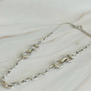 Double Equestrian Chain Necklace-Necklaces-Ellison+Young-Summit Lane Boutique, Women's Apparel and Gifts located in Grand Rapids, MI