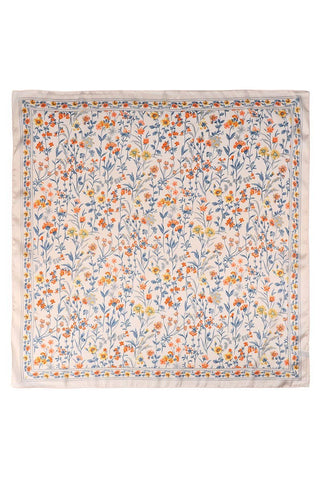 Floral Flower Silk Finish Bandana Scarf | 40SC729-JOSSLYN by wall to wall-Summit Lane Boutique, Women's Apparel and Gifts located in Grand Rapids, MI