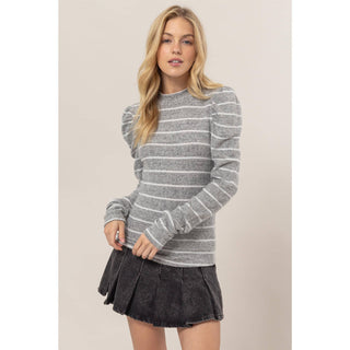 Bailey Striped Top-Long Sleeves-HYFVE-Summit Lane Boutique, Women's Apparel and Gifts located in Grand Rapids, MI