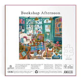 Bookshop Afternoon 500 Piece Foil Puzzle-Puzzles-Chronicle Books-Summit Lane Boutique, Women's Apparel and Gifts located in Grand Rapids, MI
