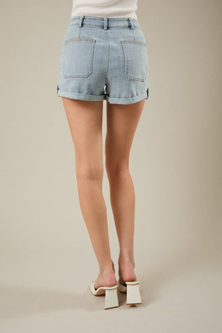 Claire Light Wash Stretch Shorts-Shorts-Sunday Edition by LE LIS-Summit Lane Boutique, Women's Apparel and Gifts located in Grand Rapids, MI