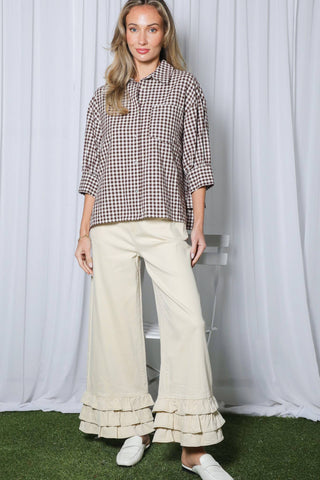 Maple Gingham Blouse-Blouse-Vine & Love-Summit Lane Boutique, Women's Apparel and Gifts located in Grand Rapids, MI