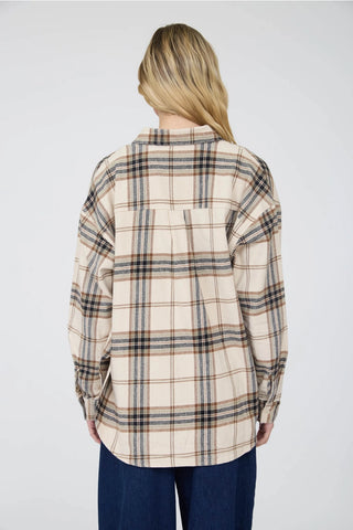 The Berkley Cotton Plaid Shirt-Long Sleeve Shirt-J.O.A-Summit Lane Boutique, Women's Apparel and Gifts located in Grand Rapids, MI