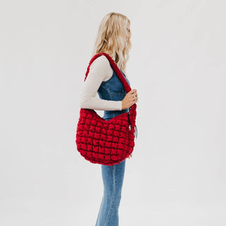 Carmen Quilted Hobo Tote Bag-Handbags-Pretty Simple-Summit Lane Boutique, Women's Apparel and Gifts located in Grand Rapids, MI