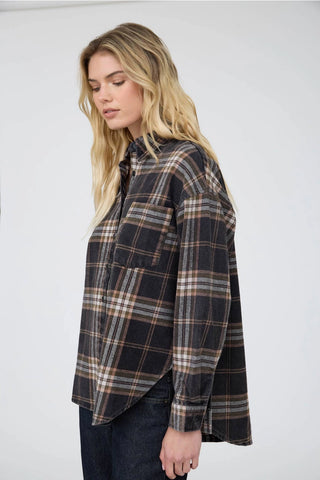 The Berkley Cotton Plaid Shirt-Long Sleeve Shirt-J.O.A-Summit Lane Boutique, Women's Apparel and Gifts located in Grand Rapids, MI