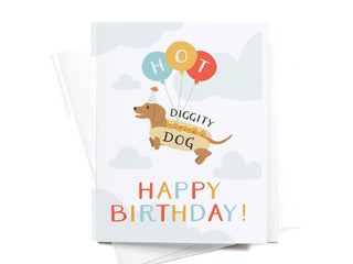 Hot Diggity Dog Greeting Card-Greeting Cards-Easyhand Goods – formerly Onderkast-Summit Lane Boutique, Women's Apparel and Gifts located in Grand Rapids, MI