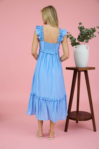 Megan Ruffle Dress-Dresses-Blu Pepper-Summit Lane Boutique, Women's Apparel and Gifts located in Grand Rapids, MI