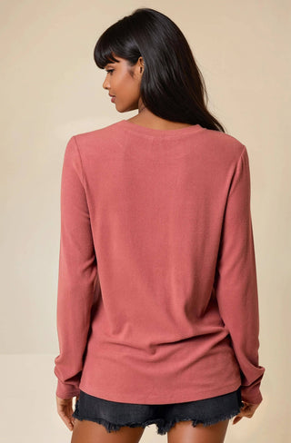 Cleo Soft Knit Long Sleeve-Long Sleeves-Doe and Rae-Summit Lane Boutique, Women's Apparel and Gifts located in Grand Rapids, MI
