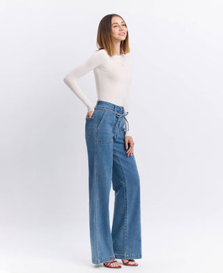 Olivia Wide Leg-Jeans-VERVET by FLYING MONKEY-Summit Lane Boutique, Women's Apparel and Gifts located in Grand Rapids, MI