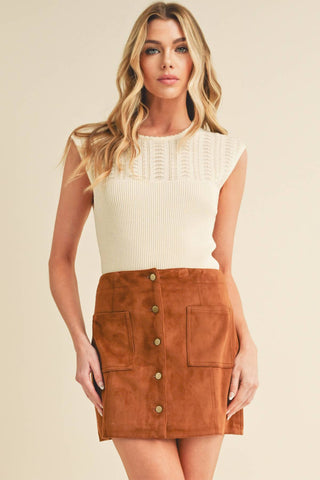 Taria High Neck Tank-Sleeveless-AEMI + CO-Summit Lane Boutique, Women's Apparel and Gifts located in Grand Rapids, MI
