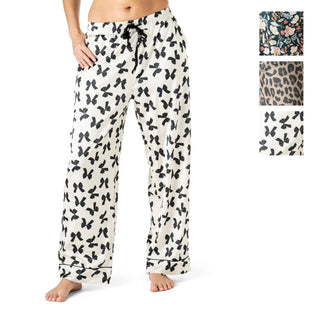 Hello Mello Bow So Lovely Satin Pajama Pant-Lounge Pants-DM Merchandising-Summit Lane Boutique, Women's Apparel and Gifts located in Grand Rapids, MI