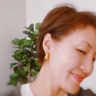 Statement Hollow Teardrop Stud Earrings-Earrings-Ellison+Young-Summit Lane Boutique, Women's Apparel and Gifts located in Grand Rapids, MI