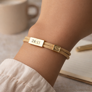 Sentiment Bracelet – 29:11 | Trust the Process, Mustard Cord-bracelet-Lenny & Eva-Summit Lane Boutique, Women's Apparel and Gifts located in Grand Rapids, MI
