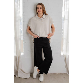 Kaylee Wide Leg Crop-Pants-Rae Mode-Summit Lane Boutique, Women's Apparel and Gifts located in Grand Rapids, MI