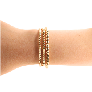5MM Gold Beaded Bracelet-Bracelets-Beaded Blondes-Summit Lane Boutique, Women's Apparel and Gifts located in Grand Rapids, MI