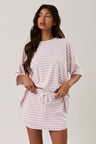 LT PINK-WHITE STRIPE